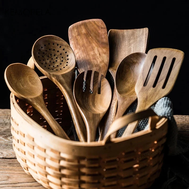 Wooden Cooking Utensils Set