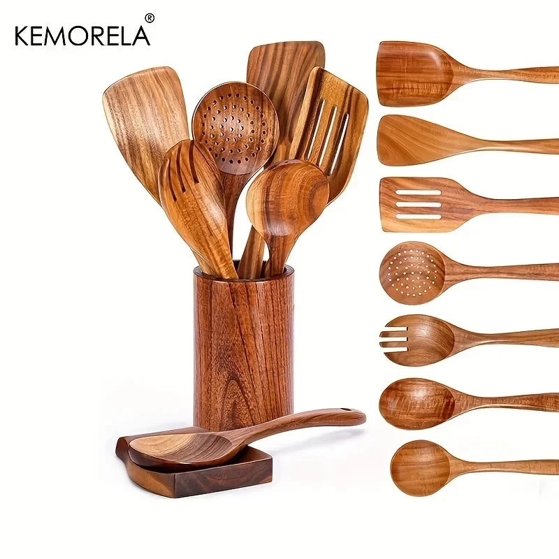 Wooden Cooking Utensils Set