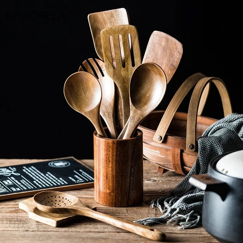 Wooden Cooking Utensils Set