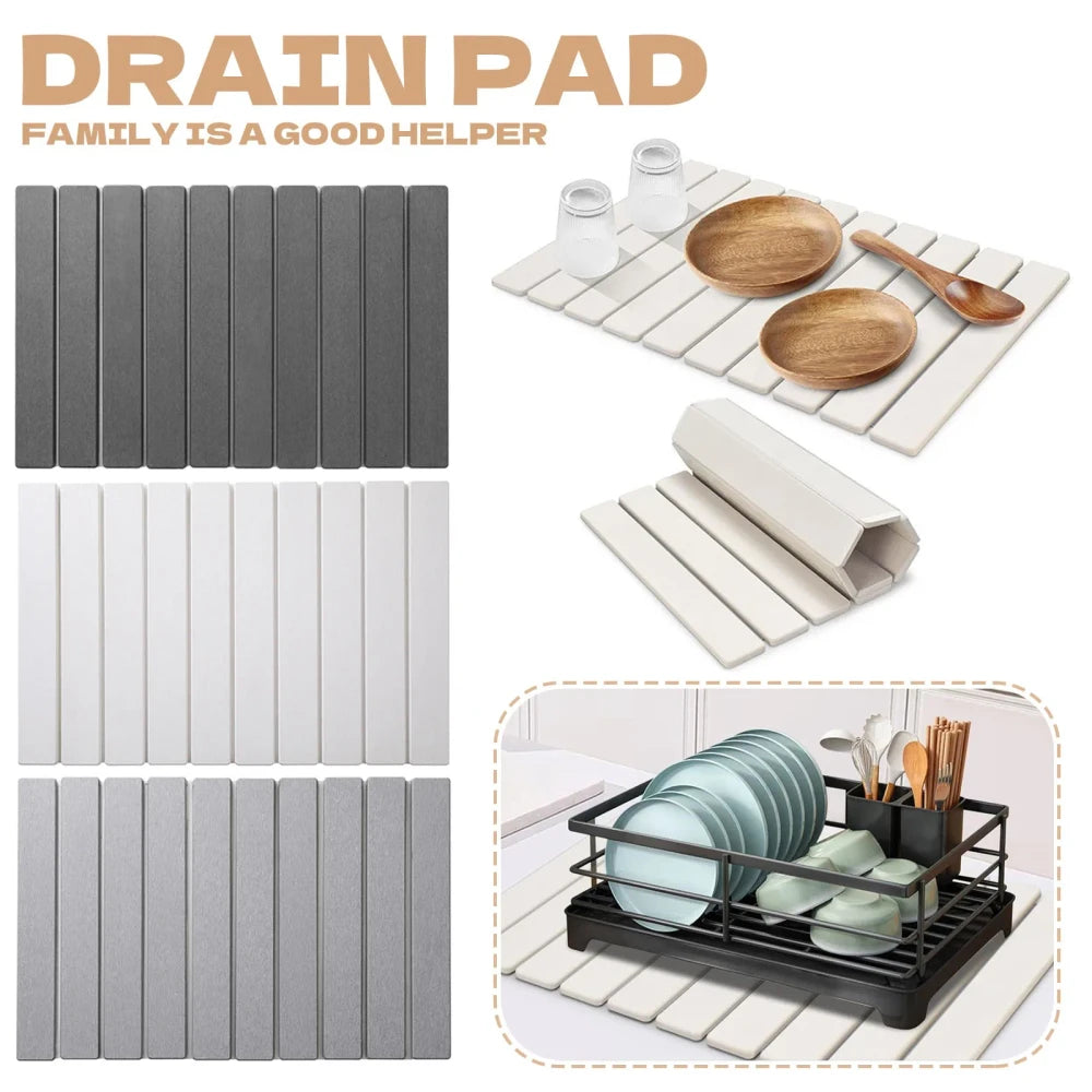 Diatomaceous Earth Dish Mat Large