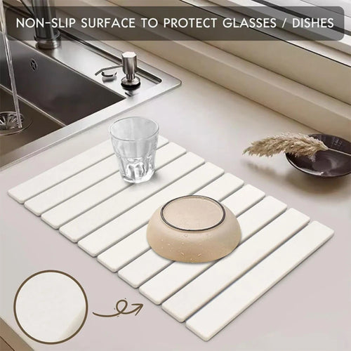 Diatomaceous Earth Dish Mat Large
